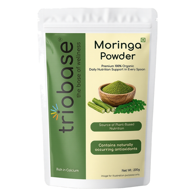 TRIOBASE organic Moringa leaf powder pouch